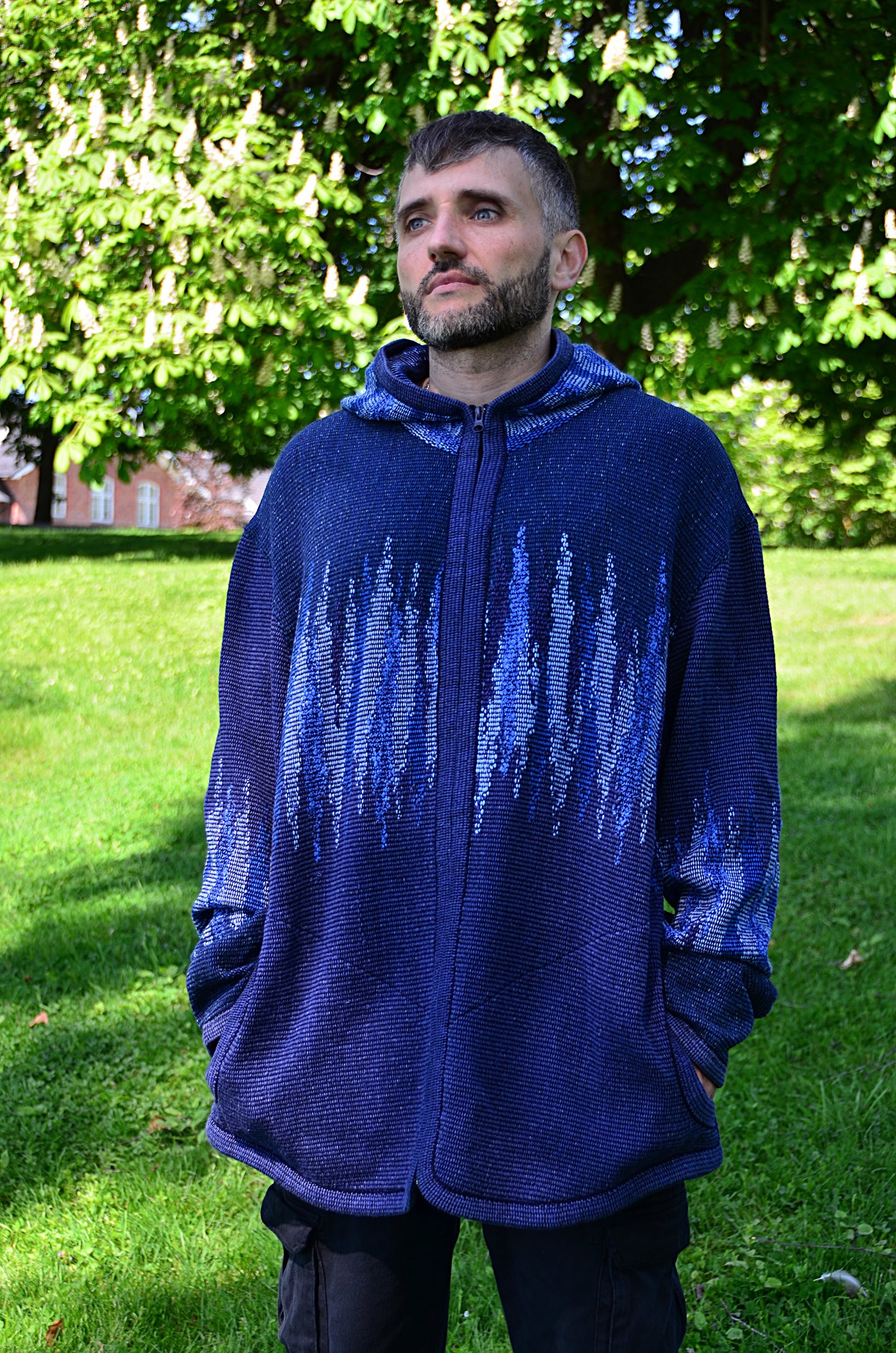 ZIP Jacket with the hood NAVY BLUE
