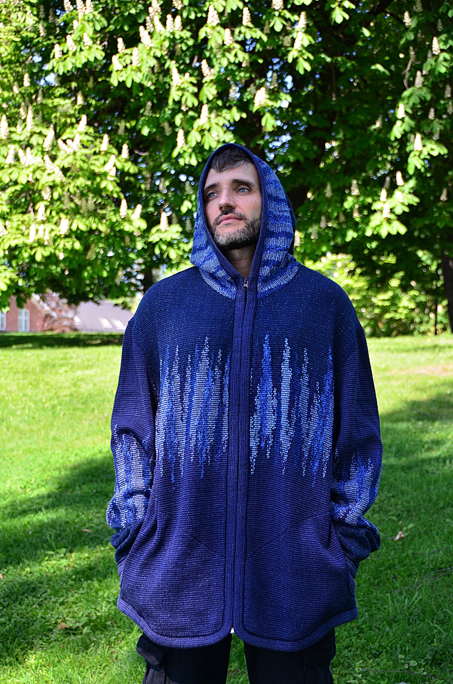 ZIP Jacket with the hood NAVY BLUE