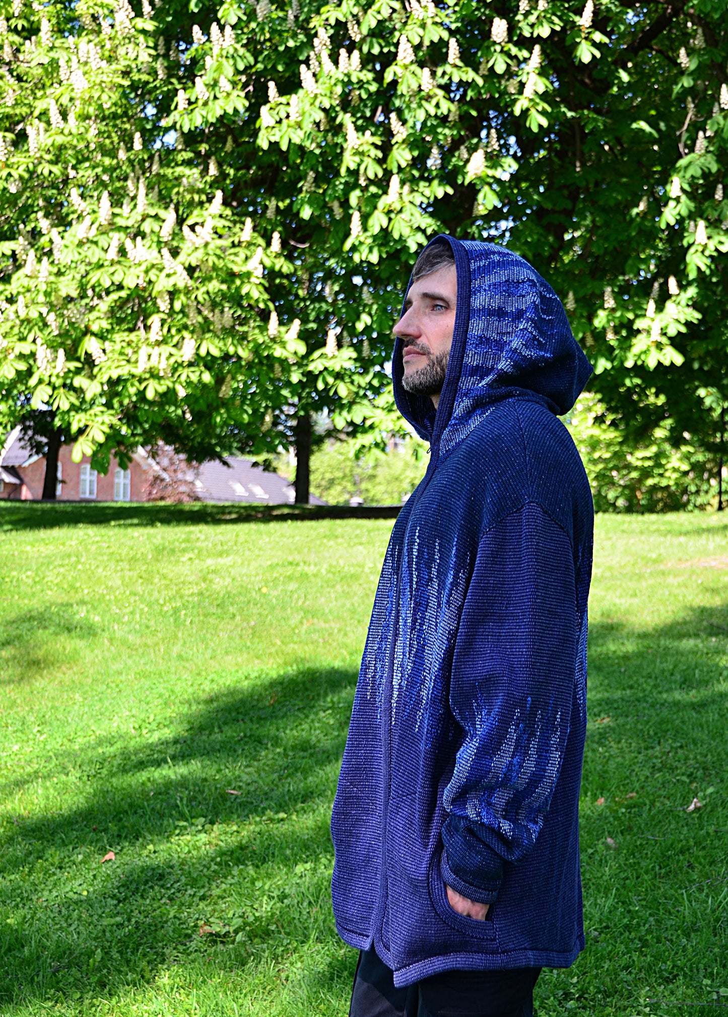 ZIP Jacket with the hood NAVY BLUE