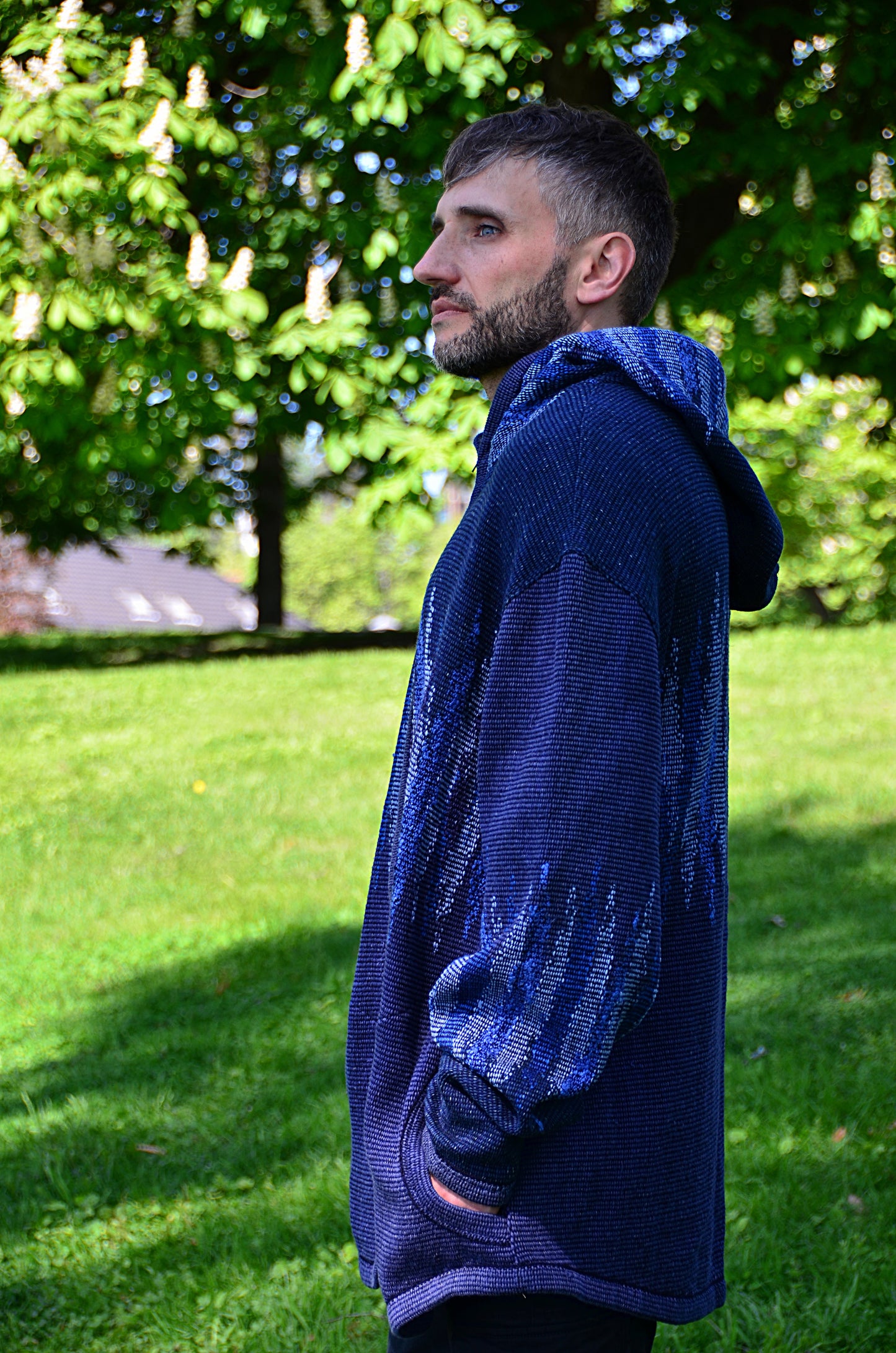 ZIP Jacket with the hood NAVY BLUE