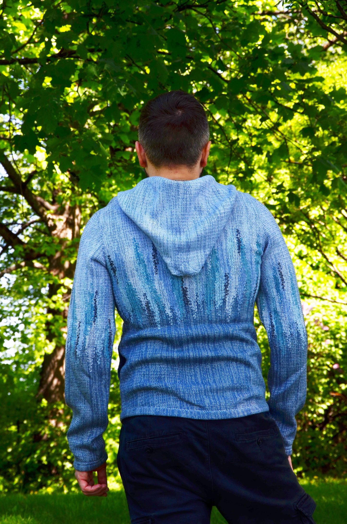 ZIP Jacket with the hood OCEAN