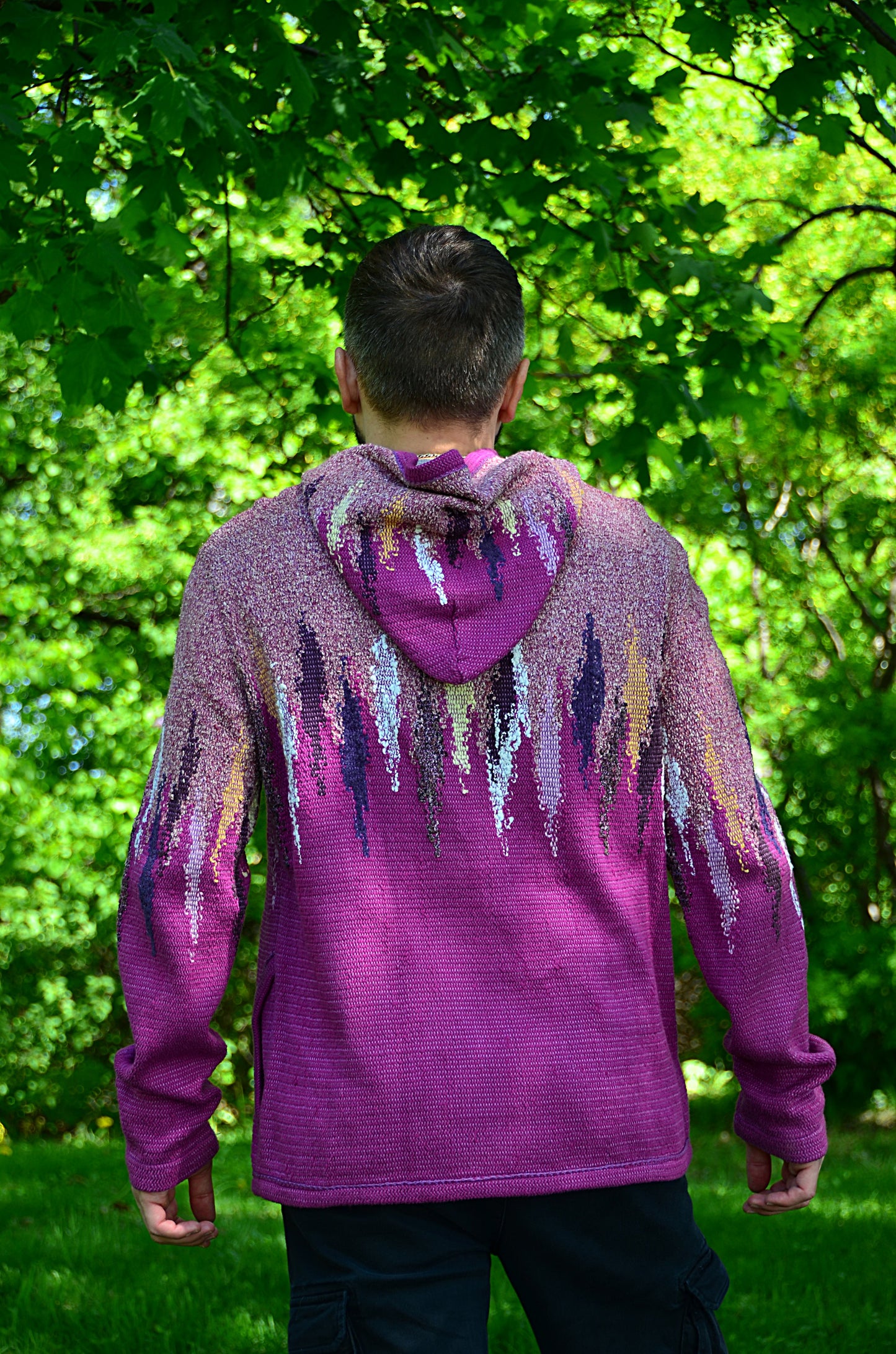 ZIP Jacket with a hood PURPLE