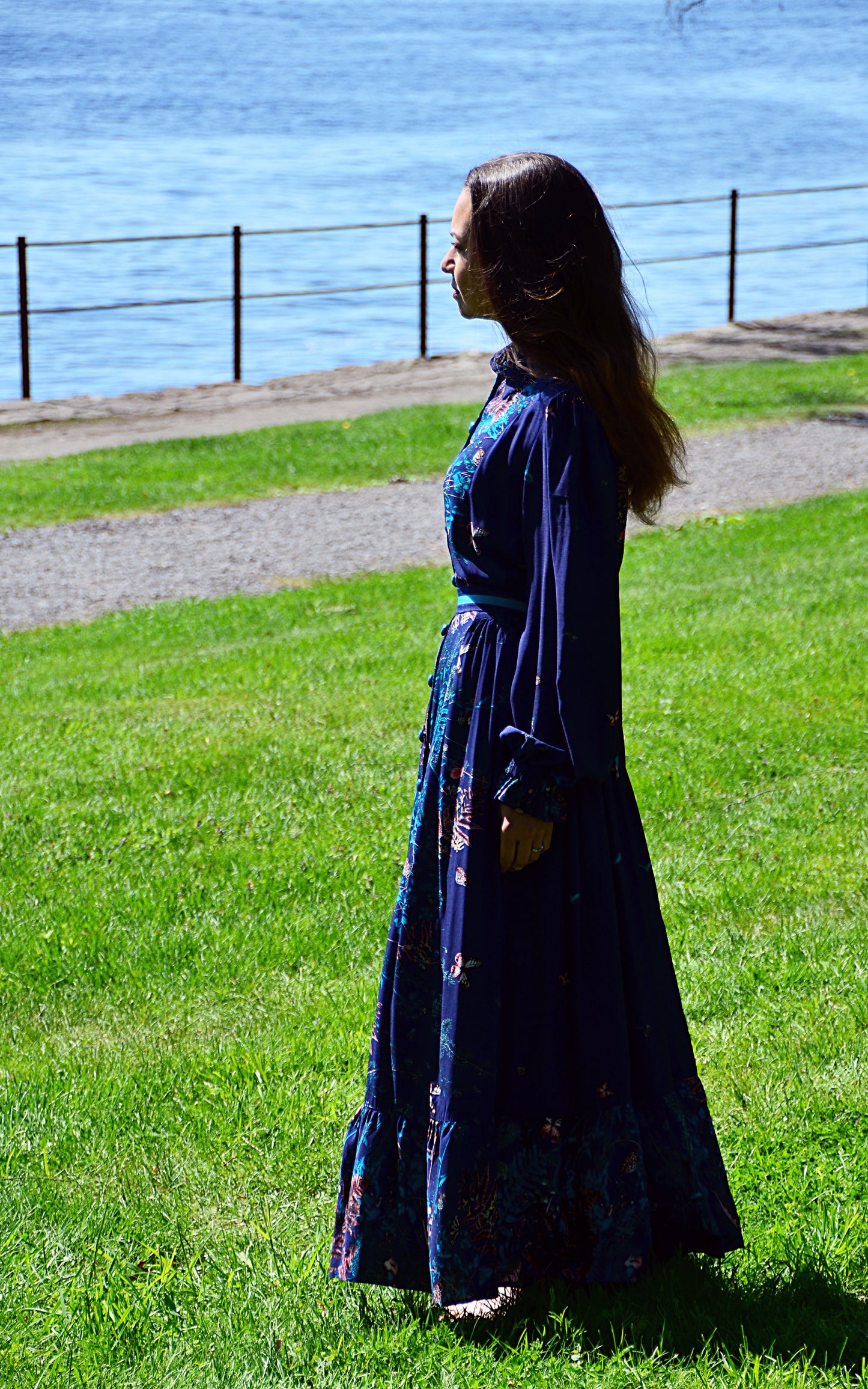 Dress Dark Blue with bottoms