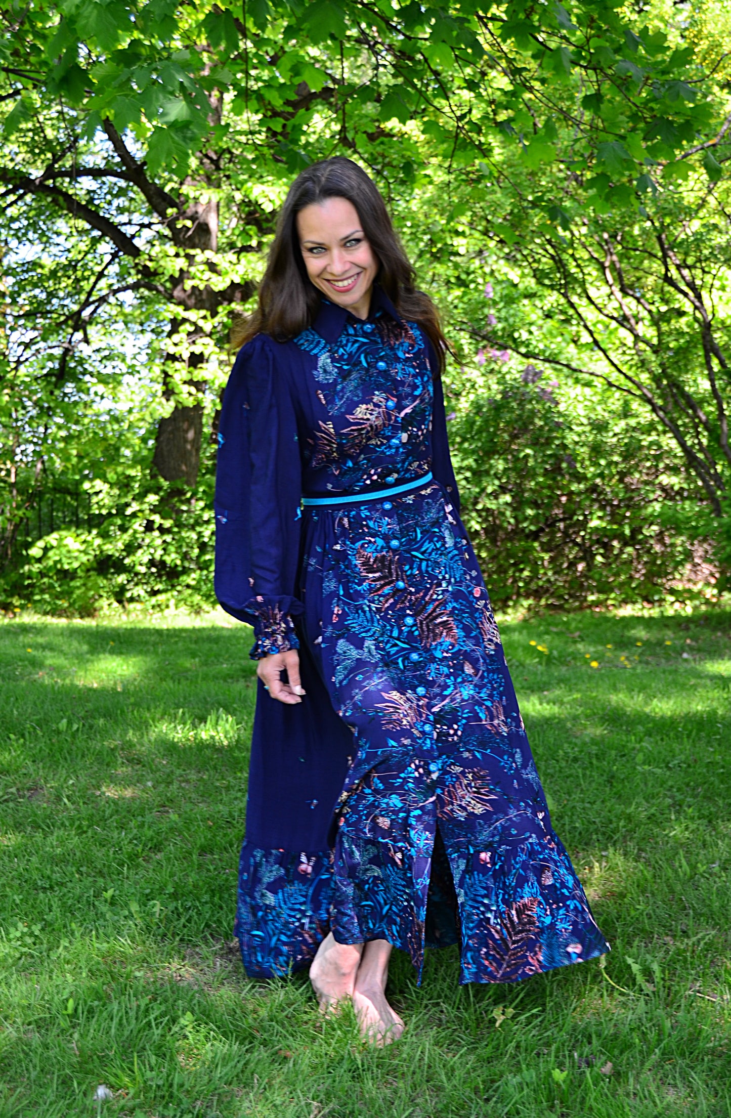 Dress Dark Blue with bottoms