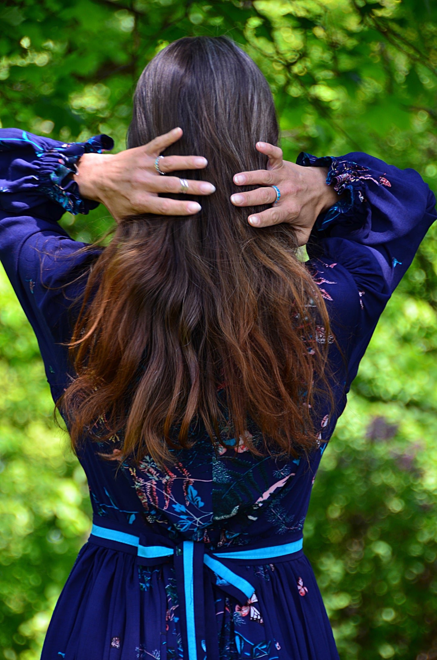 Dress Dark Blue with bottoms