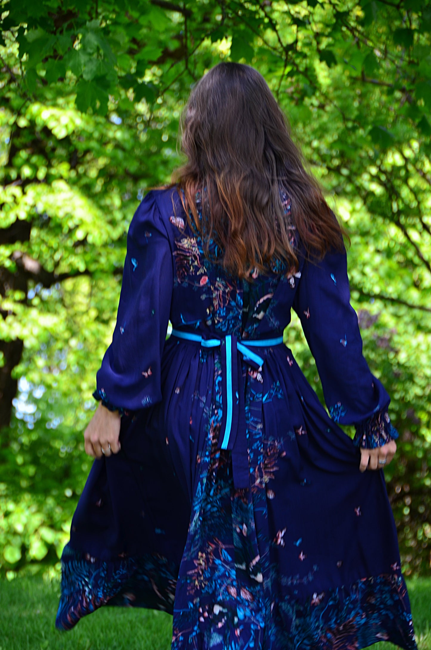 Dress Dark Blue with bottoms