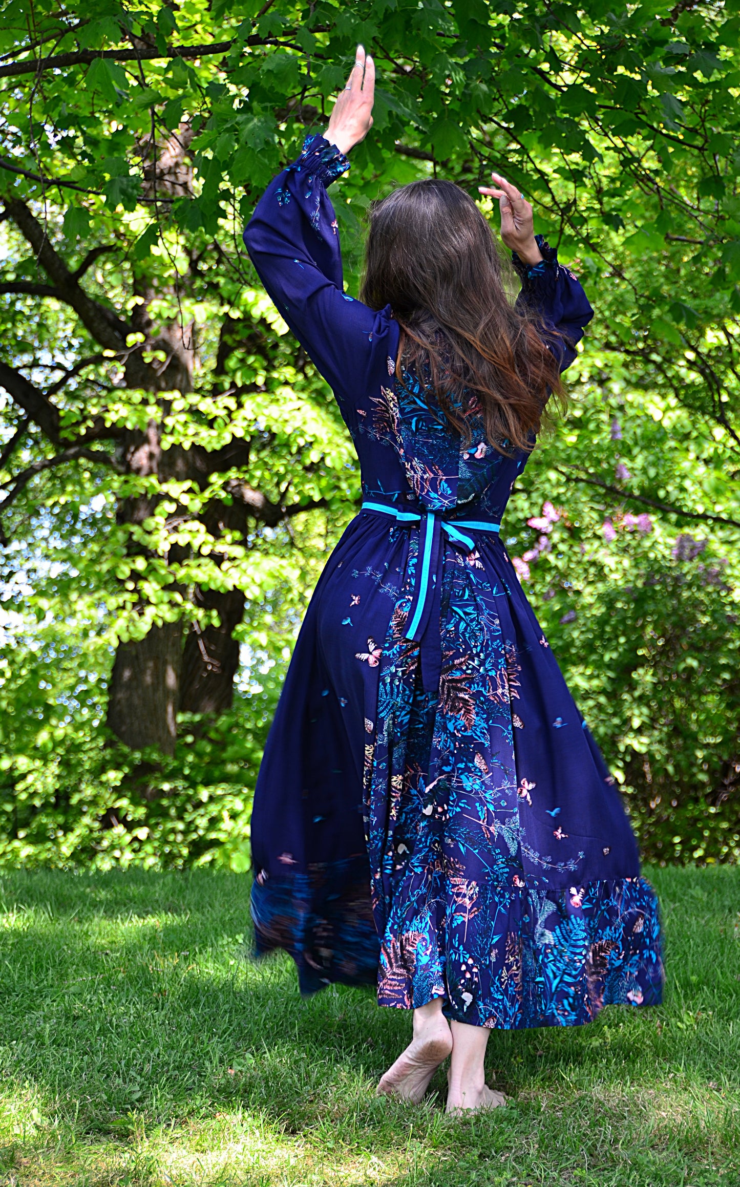 Dress Dark Blue with bottoms