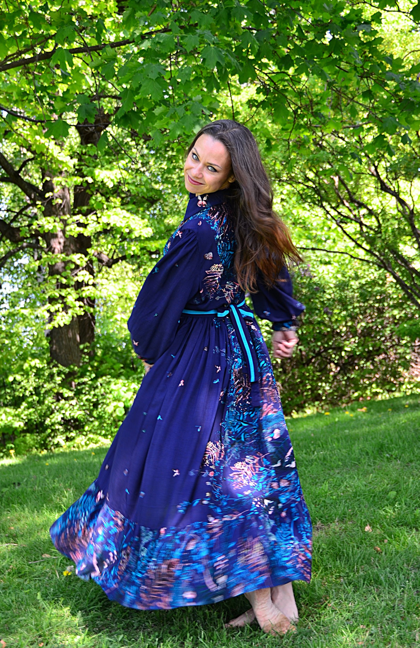 Dress Dark Blue with bottoms
