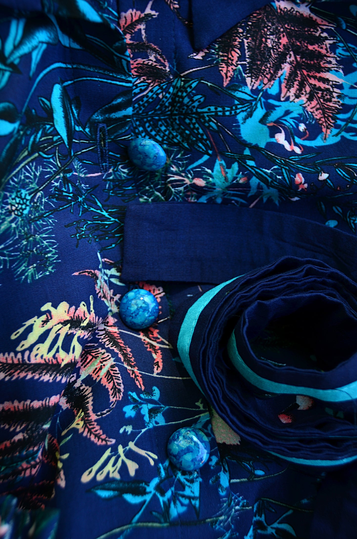 Dress Dark Blue with bottoms
