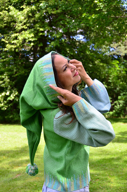 ELF Hoodie Short Light Green