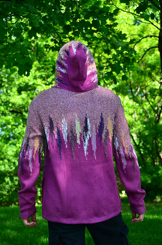 ZIP Jacket with a hood PURPLE