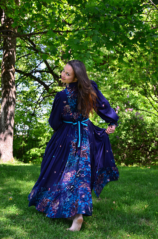 Dress Dark Blue with bottoms